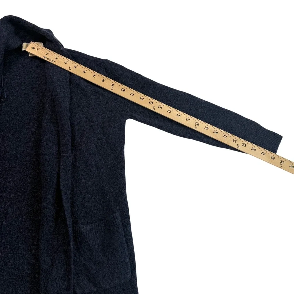 Michael Kors Cardigan Navy Blue Womens Size Medium Open Front Wool Blend Pockets